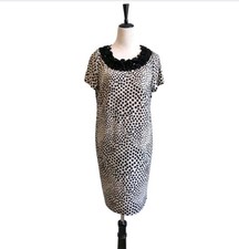 Y2K Julian Taylor Dress Womens Size 12 Black White Polka Dot Coquette Party Mini