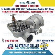 Oil Filter Housing w/ Gasket For Audi A4 A5 A6 A7 A8 Q5 Q7 Quattro 3.0L 2010-