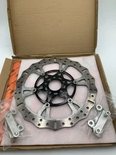 POWERJAMES 14" Black 6 Spoke Front Brake Rotor For Harley Electra FLHTK 09 B