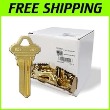 Schlage Uncut Key Blanks - 250 Packs of Premium Brass for Reliable Customization