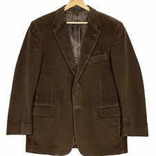 Stafford Mens Blazer 44R Brown Corduroy Classic Elbow Patch Sport Coat Jacket