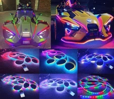 3PCS 3FT Single Row CHASING Strips IP68 Bluetooth APP Polaris Slingshot Lights