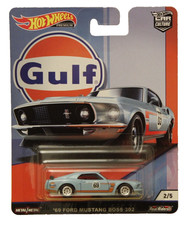 Hot Wheels Premium Car Culture Gulf 1969 Ford Mustang Boss 302 New