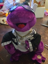 FROGZ Rock it Rappit Ribbit singing dancing frog purple Gemmy 50 Cent. Works