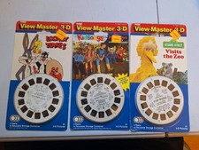 Tyco View-Master 3-D Reels Looney Tunes/ Sesame Street kidsongs Lot Of 3 SEALED