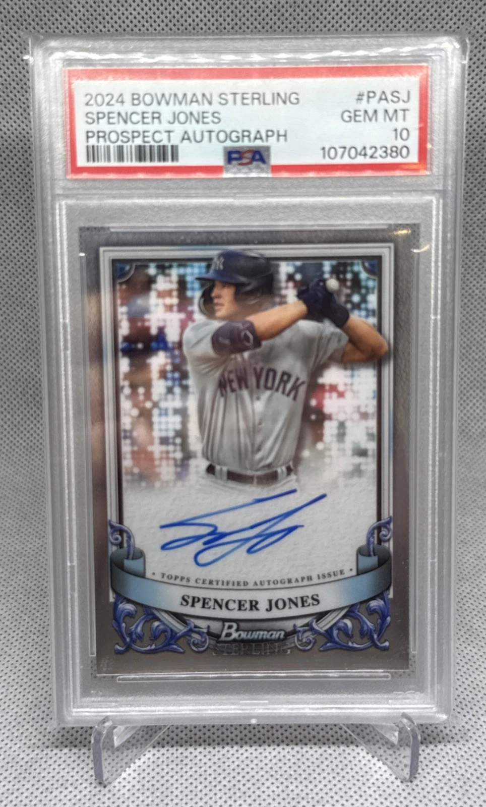 Deal for 2024 Bowman Sterling Spencer Jones Prospect Autograph PSA 10 New York Yankees