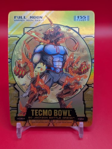 Bo Jackson Battle Arena Tecmo Bowl Full Moon Gold Coin Flip Battlefoil SP GC303