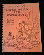 Libro de colección difícil de encontrar años 80 un libro ilustrado de muñecas de papel y juguetes de papel Barbara Jendrick