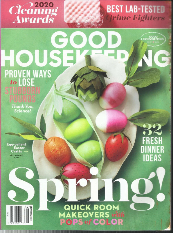 GOOD HOUSEKEEPING MAGAZINE,  2020 CLEANING AWARDS * BEST LAB TESTED APRIL, 2020 