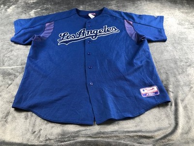 Majestic Los Angeles Baseball Trikot Herren Gr. XL Blau Authentic MLB