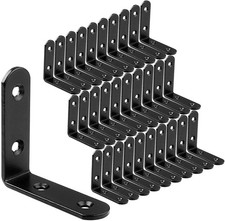 30 Pcs 2.5''x 2.5'' L Brackets Corner Bracket for Wood Small Black Corner Bra...