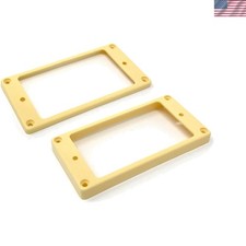 Cream Curved Bottom Humbucker Pickup Rings Set - Upgrade for Epiphone Guitars