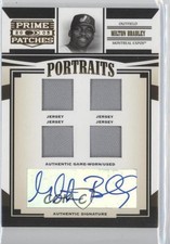 2005 Donruss Prime Patches Quad Swatch Signatures 20/50 Milton Bradley Auto g6w