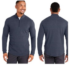 Swannies Men's Emery Quarter Zip Navy Heather Size LARGE NWT
