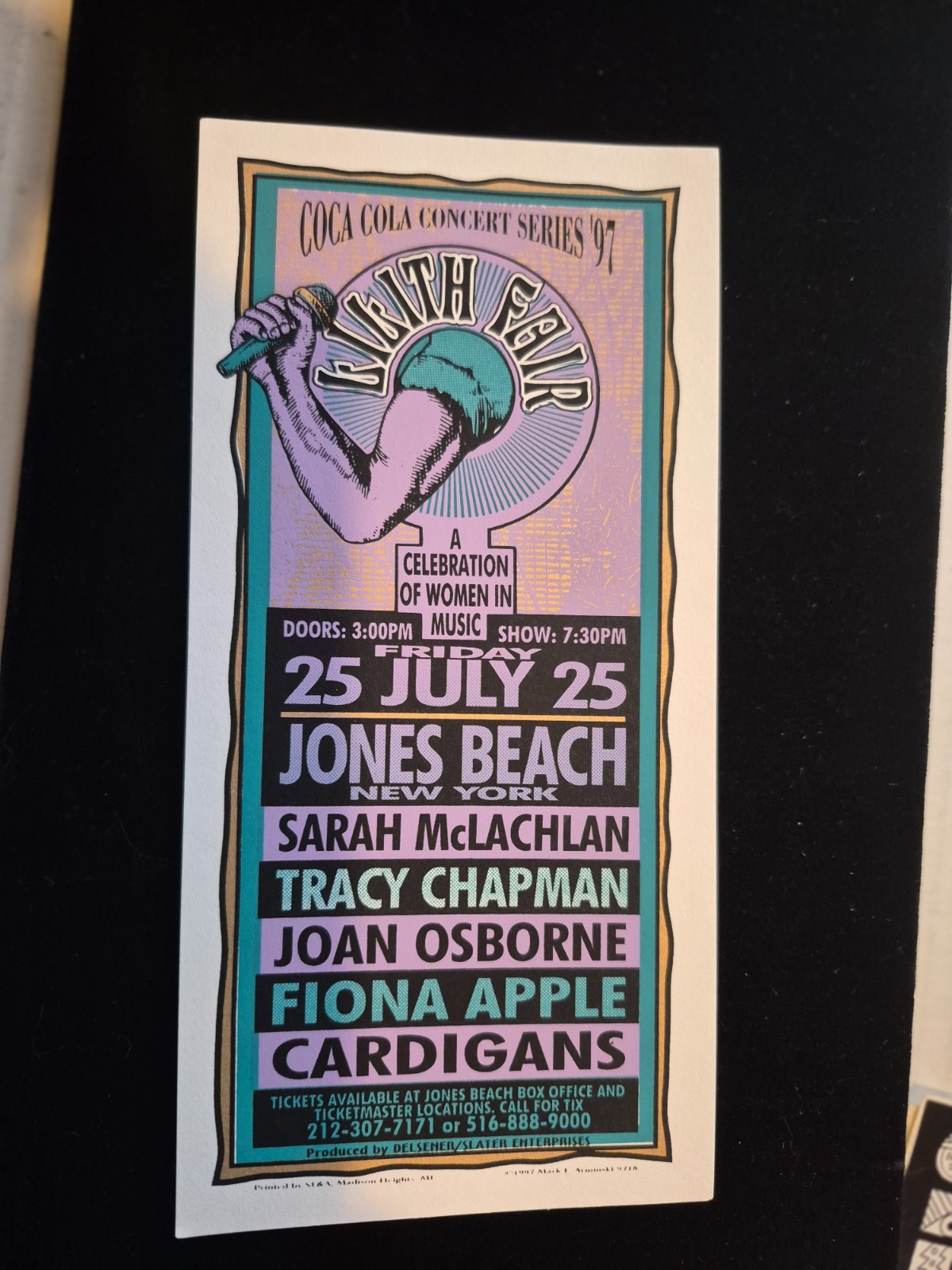LILITH FAIR-JONES BEACH NYC- CONCERT HANDBILL- 4x8.5