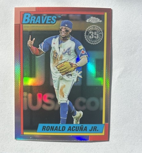 2025 Topps Chrome RONALD ACUNA JR. 1990 TOPPS #90CB-2 Atlanta Braves 35TH ANNIV.