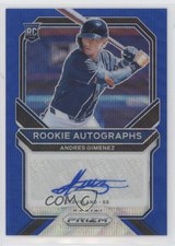 2021 Panini Prizm Rookie Blue Wave Prizm 3/50 Andres Gimenez #RA-AG Auto 0qc1