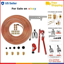 3/16 Brake Line Repair Kit Copper Coated Flaring Tool Bender for Honda Toyota