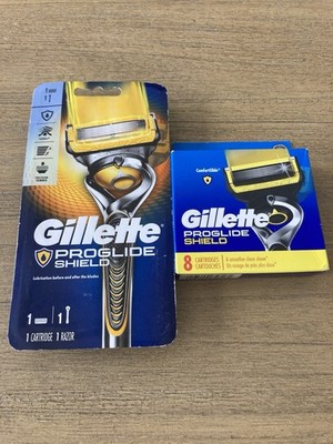 Gillette ProGlide Shield Razor Blades Refill Cartridges  8 Pack & Handle 9 Total