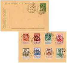 Belgium 1c Numeral, 2c and 5c Lion of Belgium, and 10c, 20c, 25c, 35c and 40c Ki