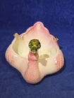 Vintage Hull Pottery Swan Planter Vase Pink and Green Smiling Swan