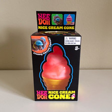 Schylling Nee Doh Nice Cream Cone Orange Color Squishy Squeeze Toy
