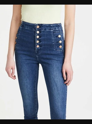J Brand Denim Buttons Natasha Sky High Rise Jean Jeans Shade Lovesick Size 24