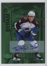 2023-24 Skybox Metal Universe Green Auto 2/10 Bowen Byram #002 Auto 0c3