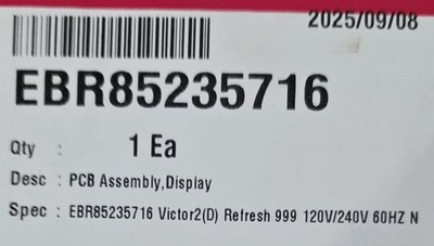  NEW OEM LG Dryer Control Panel & Led Interface  ebr85235716 ebr85235703 