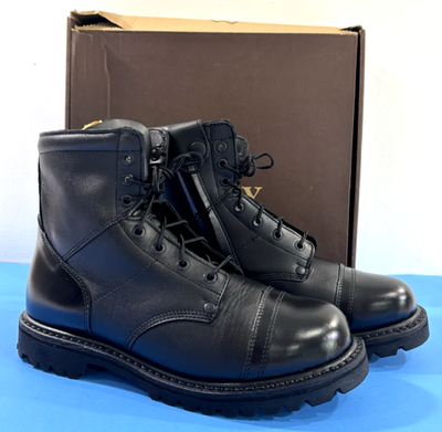 ROCKY Side-zip Leather Paratrooper Combat Jump BOOTS Men display picture 2