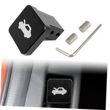 Hood Latch Release Handle Cable Aluminum Alloy Repair Kit, Compatible Black