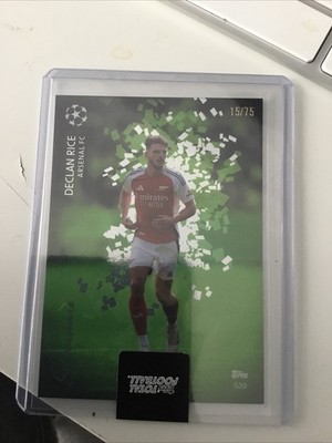 Topps Silverware Arsenal FC Declan Rice 15/75 Total Football Green