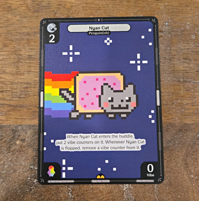 Vibes Nyan Cat Penguin(ish) Card 151/150 Flopped - Orange Cap Games 2025