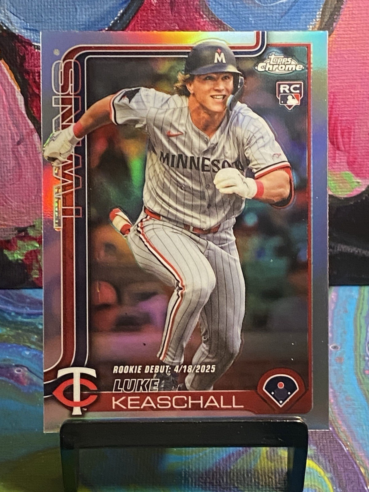 2025 Topps Chrome Update #USC134 Refractor Luke Keaschall (RC) Rookie Debut