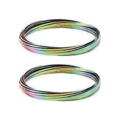 2 Stück Flow   Armband Spielzeug Metallbefestigung Flow Rings  Hand Toy (Re5974