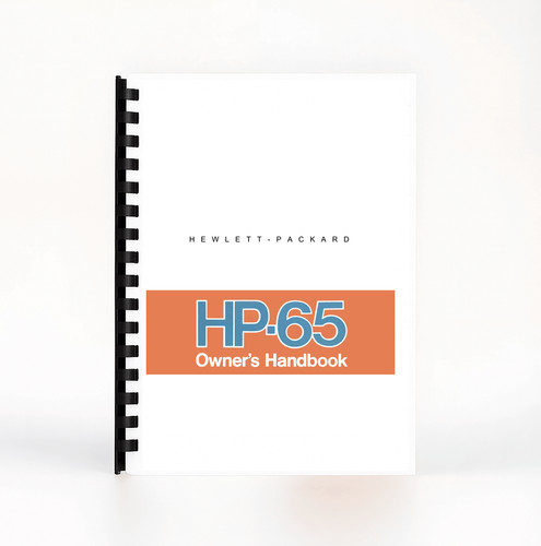 Hewlett Packard HP-65 Calculator Manual – Half-Letter Size