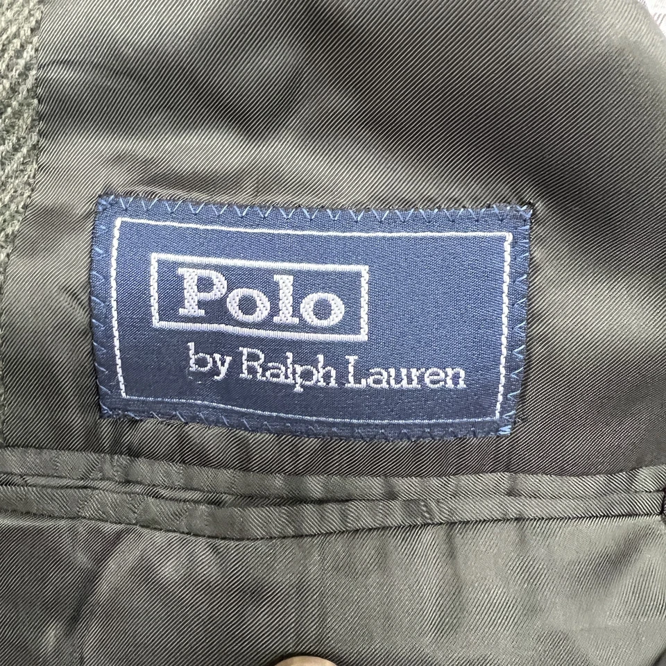 Polo Ralph Lauren Blazer Mens 42 Large Herringbone Wool Angora Italy Classic - Image 4 of 4