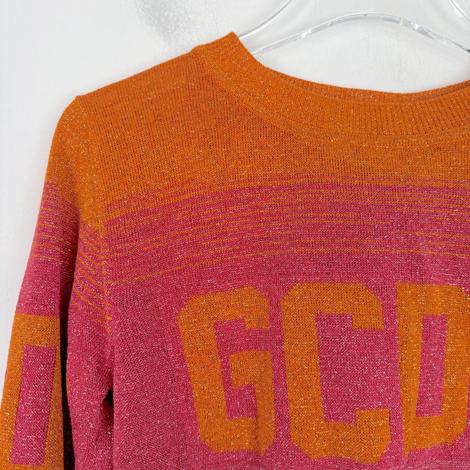 NWT GCDS Multicolor Degradé Sweater Shimmery Distressed Size Medium M $390 NEW