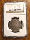 1915 D Barber Half Dollar, Circulated, 90% Silver