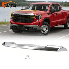 Fits 2022-2024 GMC Sierra 1500 Front Upper Grille Hood Molding Trim Chrome New