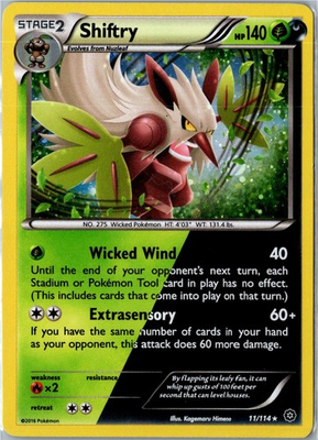 #ad #ad Pokemon Card Shiftry Steam Siege 11 114 2016 Rare Holo Holo Lightly Played $1.95