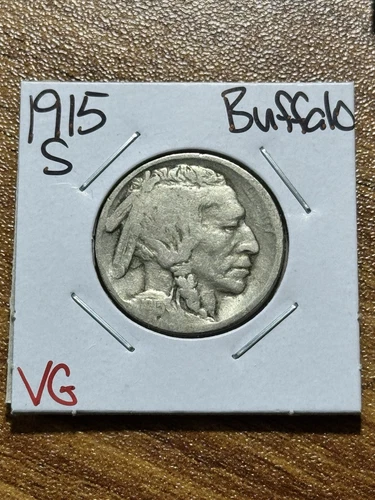 1915 S Buffalo Nickel Nice VG Very Good Better Date Coin (Raw14160) T