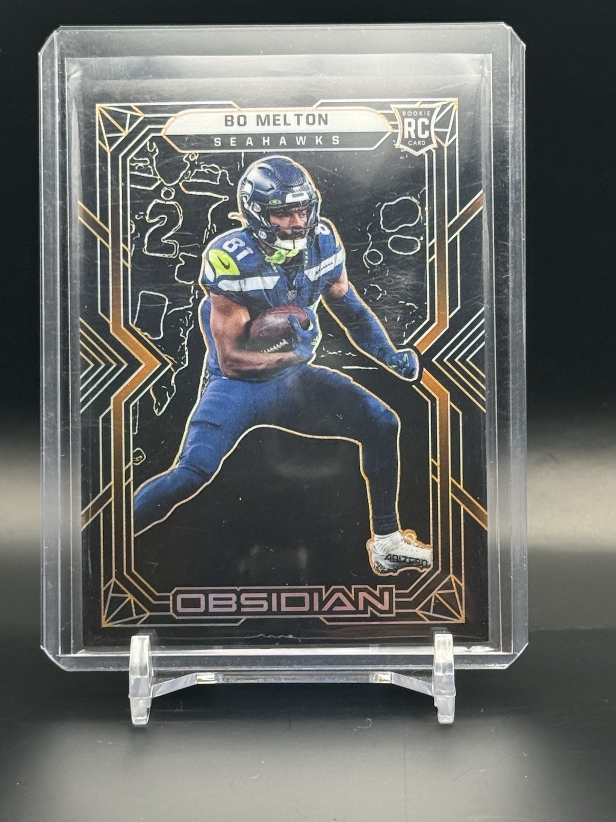 Bo Melton Panini Obsidian #173 Electric Etch Orange