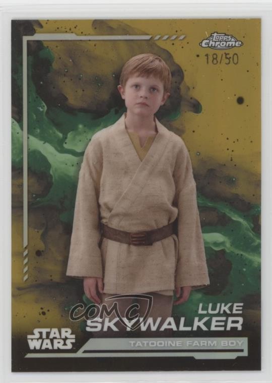 2024 Topps Chrome Star Wars Gold Refractor /50 Luke Skywalker #70 12c4