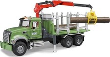 Bruder Merchandising: 2824 - Mack Granit Transport 3 Stämme mit Kran