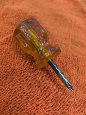 VACO P6 #1 Phillips Stubby Screwdriver Amber Short