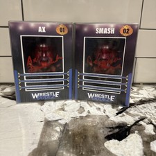 Demolition Ax & Smash Wrestling Figures Wrestle Dudez Epic Toys  Signed JSA WWE