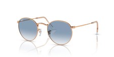 Ray-Ban RB3447 920/23F 50mm Round Metal Rose Gold Blue Gradient Sunglasses