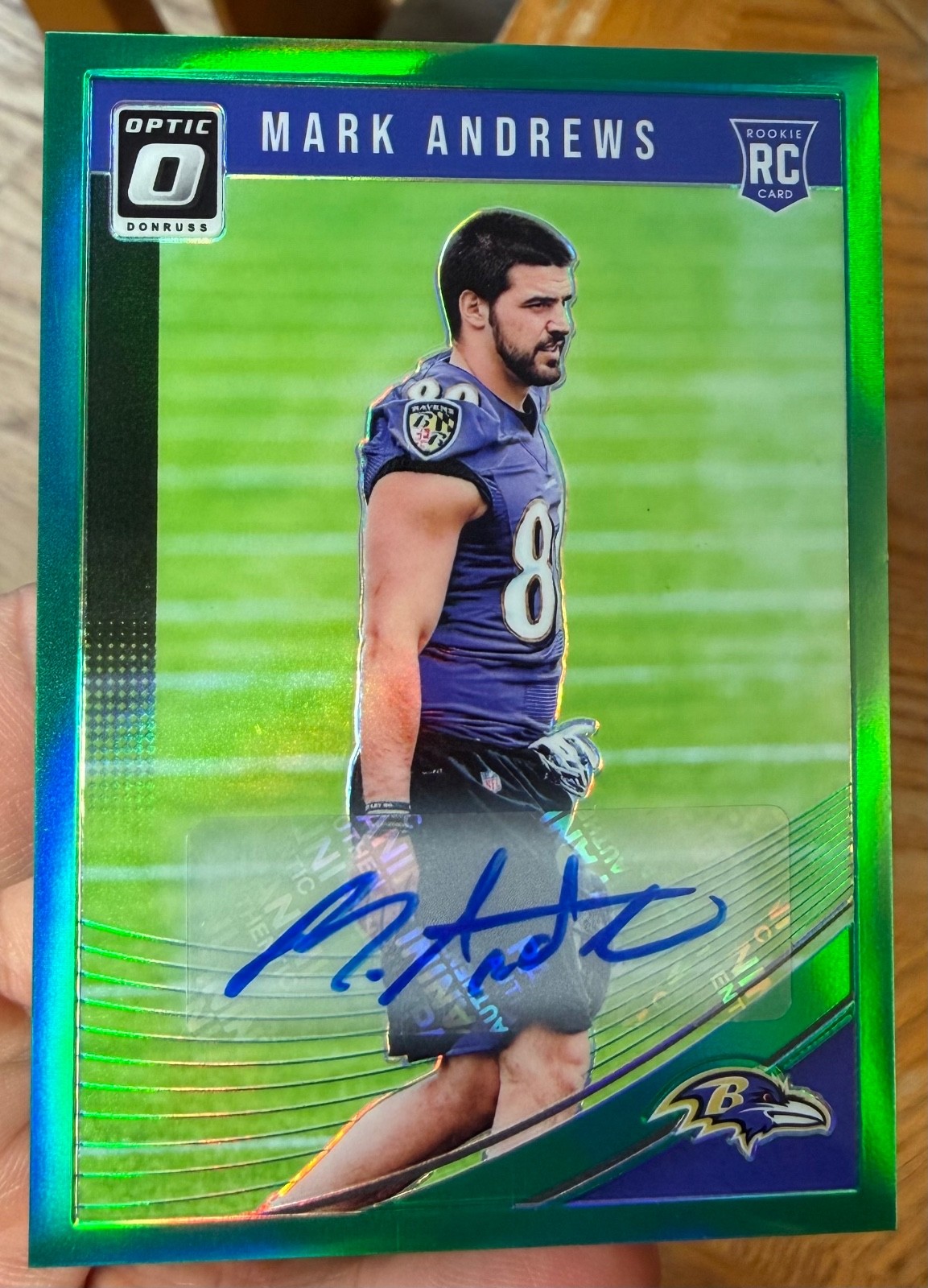 Mark Andrews Panini Donruss Optic #121 Autograph Green