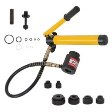 10 Ton 1/2 Inch - 2 Inch With 6 Dies Hydraulic Knockout Punch Driver Tool Kit
